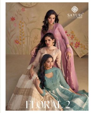 SAYURI DESIGNER FLORAL 2 REAL GEORGETTE SUITS DISTRIBUTOR IN SURAT