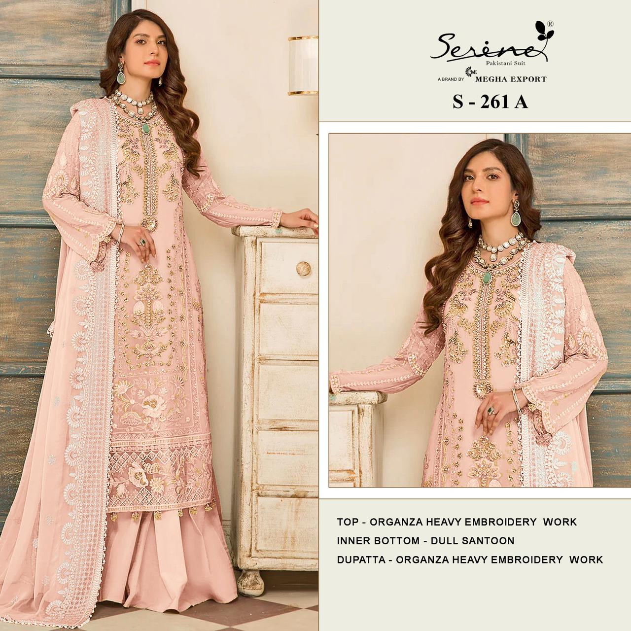 SERINE S 261 A PAKISTANI SALWAR SUITS IN INDIA