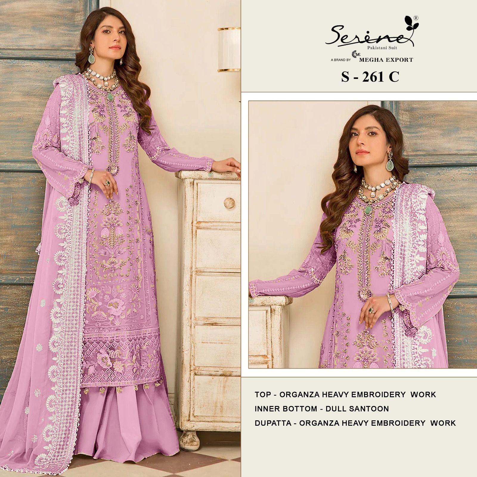 SERINE S 261 C PAKISTANI SALWAR SUITS IN INDIA