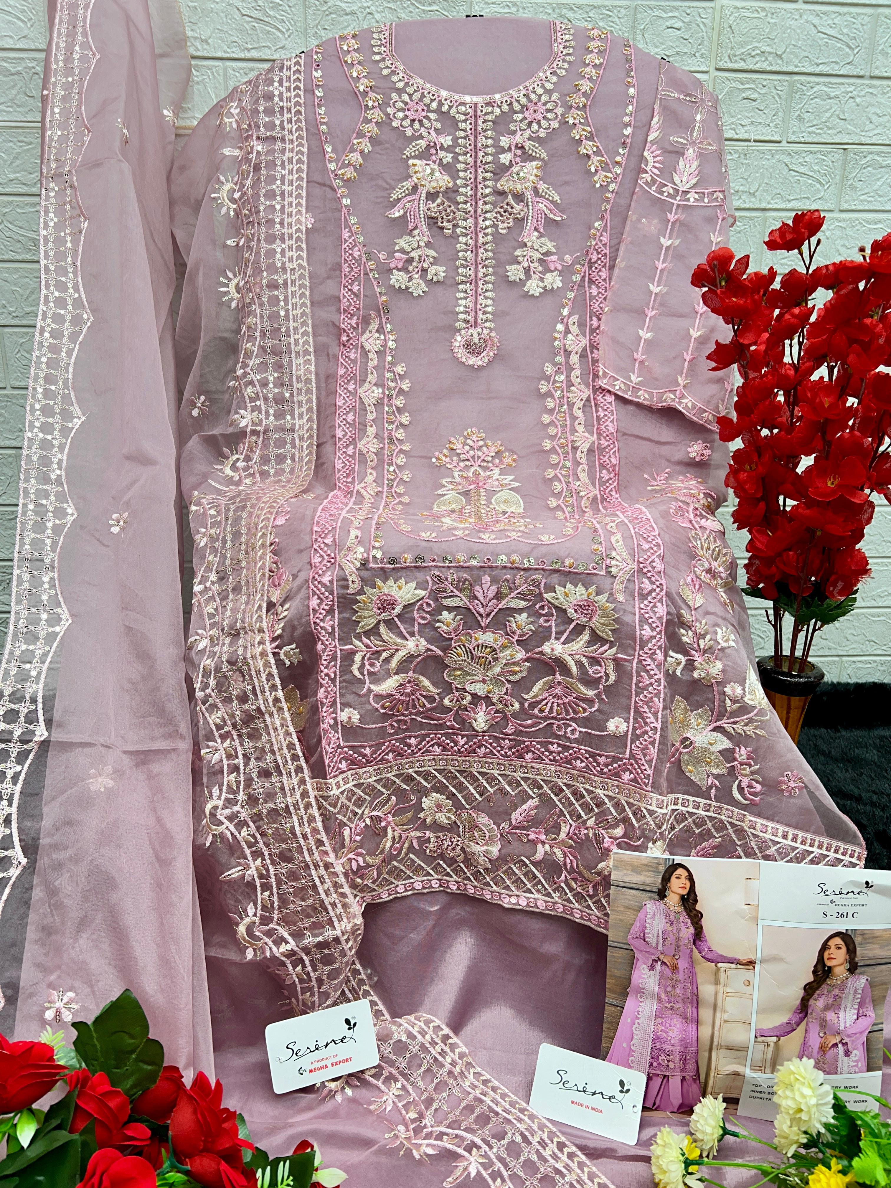 SERINE S 261 C PAKISTANI SALWAR SUITS IN INDIA