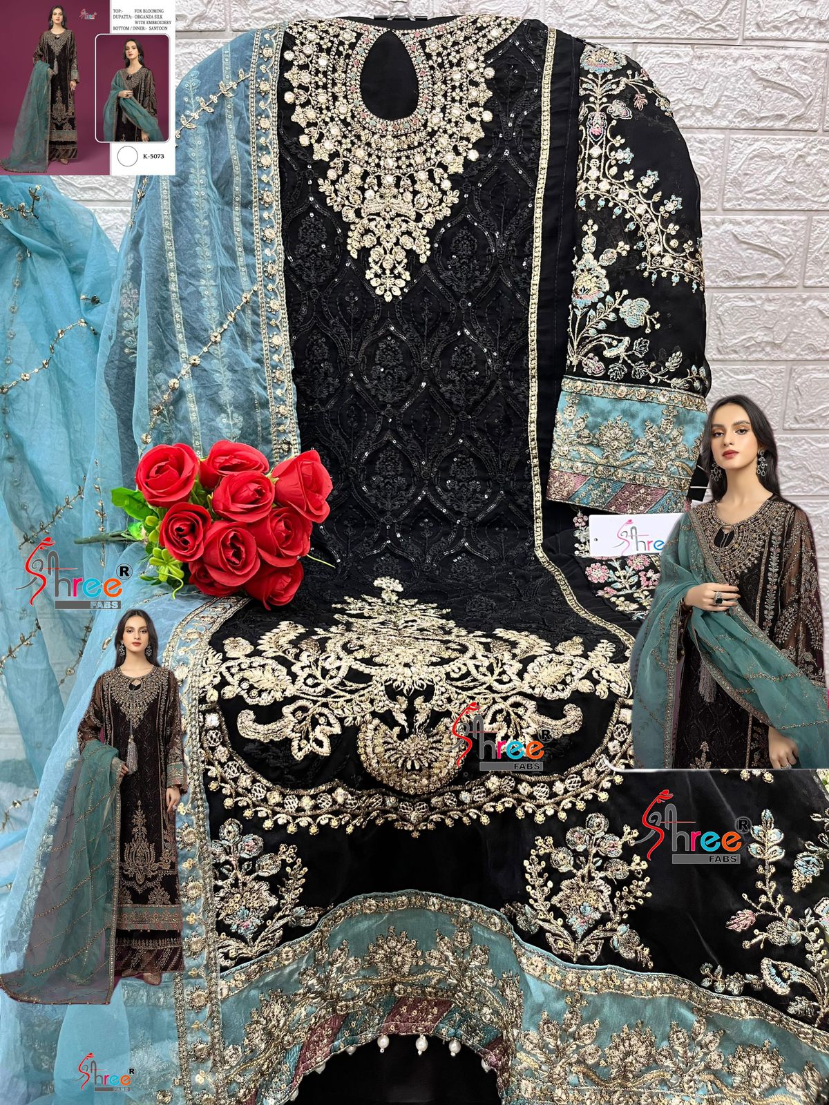 SHREE FABS K 5073 PAKISTANI SUITS IN INDIA