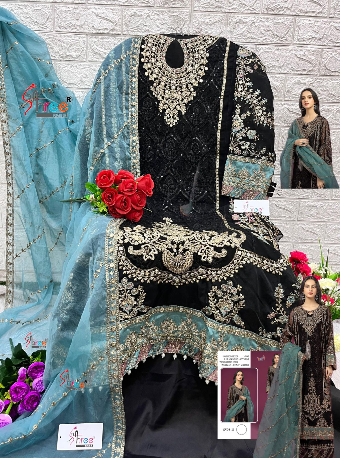 SHREE FABS K 5073 PAKISTANI SUITS IN INDIA
