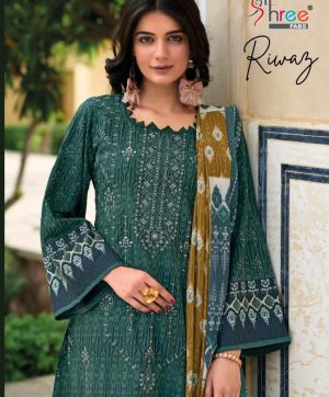 SHREE FABS RIWAZ COTTON EMBROIDERY PAKISTANI SALWAR SUIT WHOLESALER IN SURAT