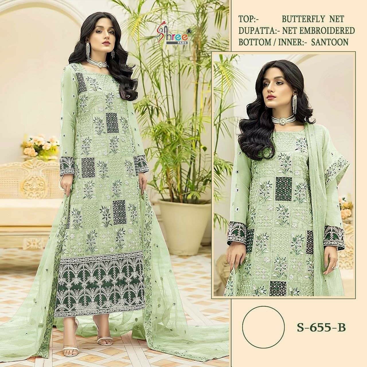 SHREE FABS S 655 B PAKISTANI SUITS IN INDIA