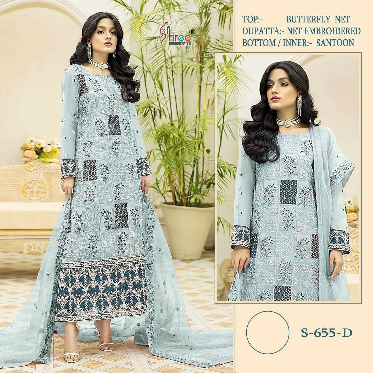 SHREE FABS S 655 D PAKISTANI SUITS IN INDIA