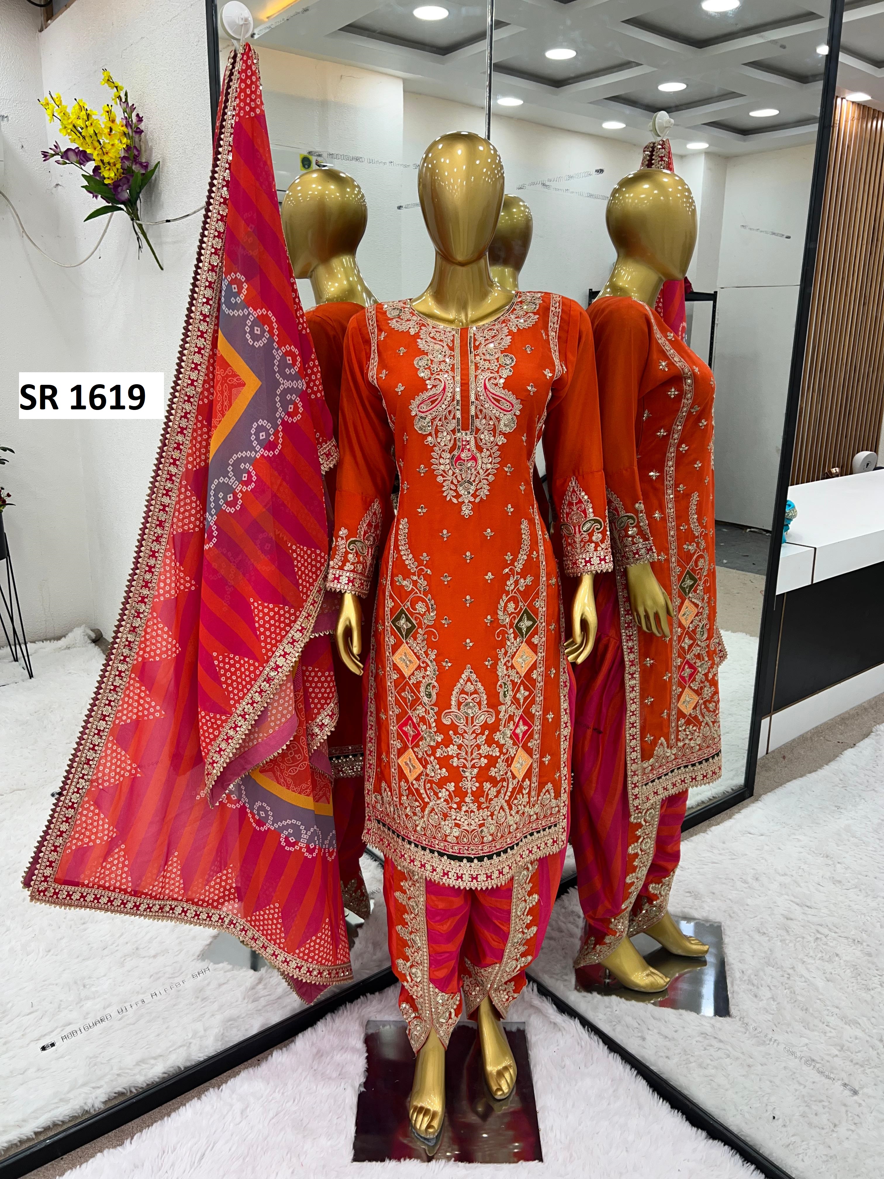 SHREE HARI SR 1619 B DESIGNER SUITS WHOLESALE