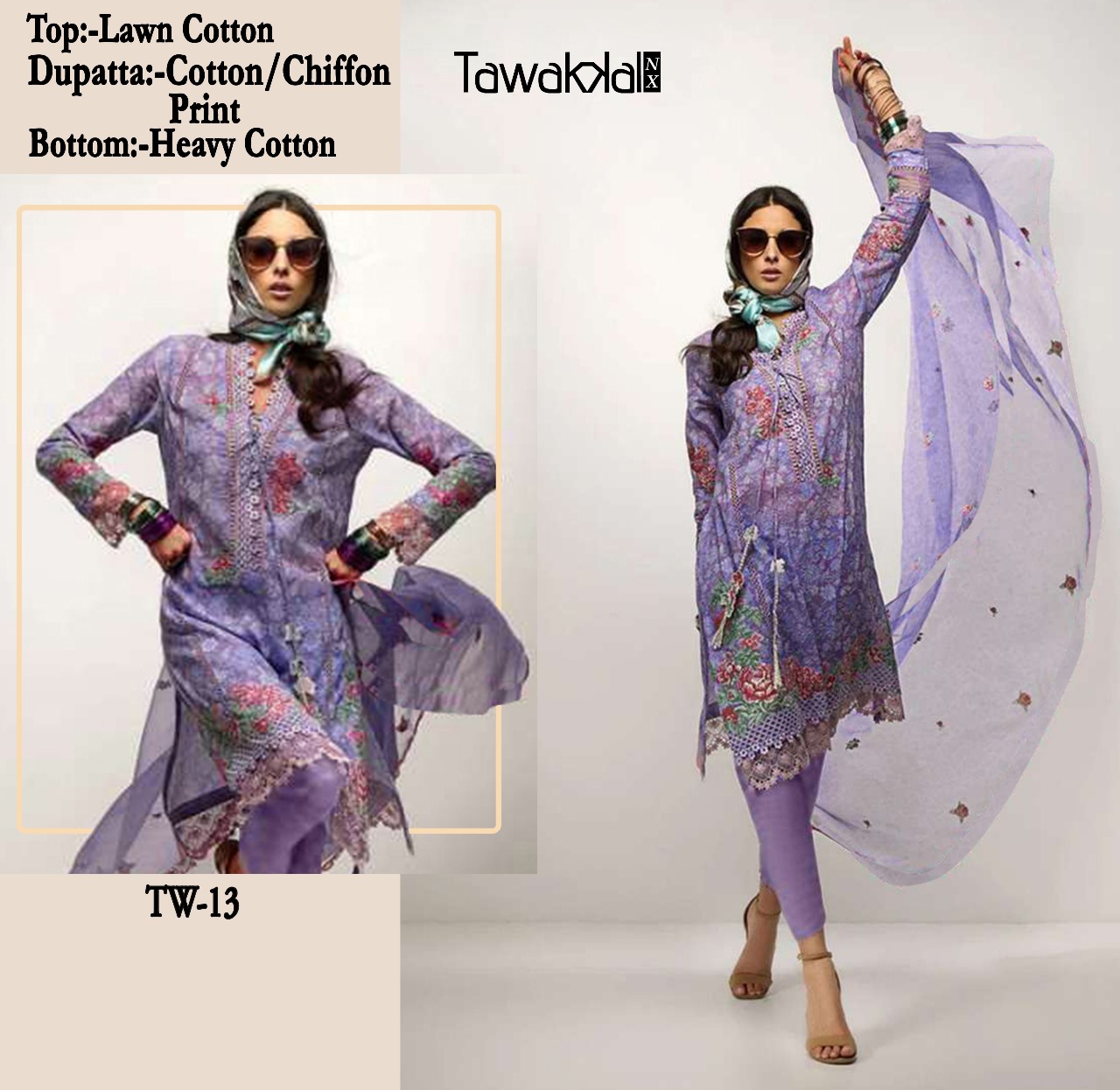 TAWAKKAL NX TW 11 12 13 14 PAKISTANI SUITS