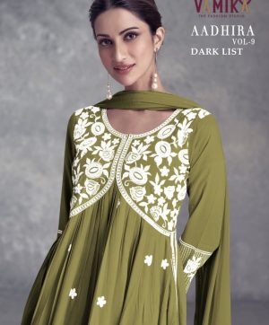 VAMIKA AADHIRA VOL 9 DARK LIST KURTIS WHOLESALER IN SURAT