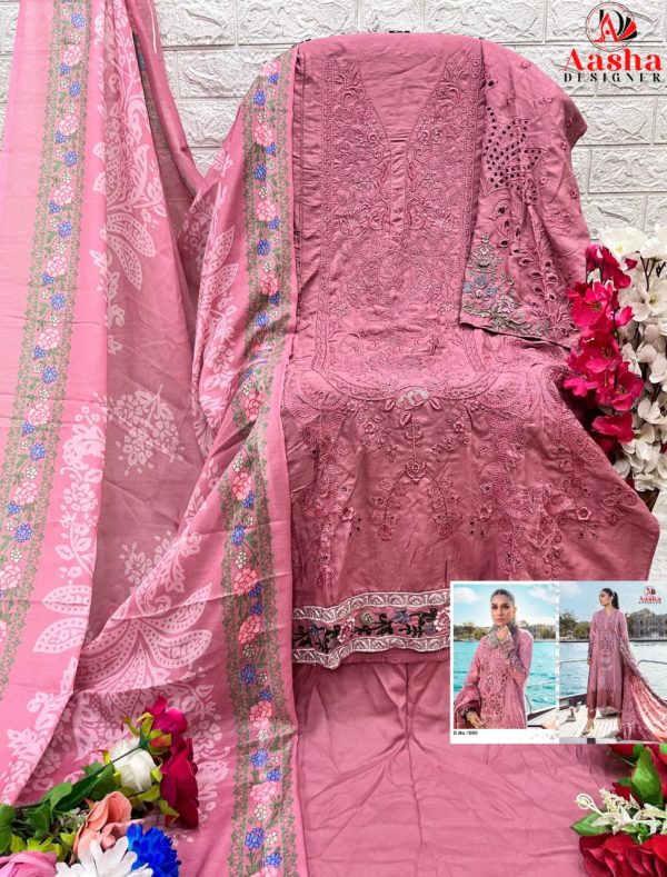 AASHA DESIGNER 1090 COTTON PAKISTANI SUITS