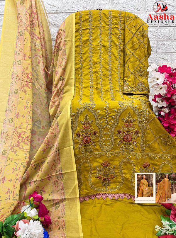 AASHA DESIGNER 1092 PAKISTANI COTTON SUITS