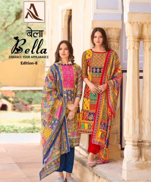 ALOK SUITS BELLA EDITION 8 PURE MASLIN SUITS