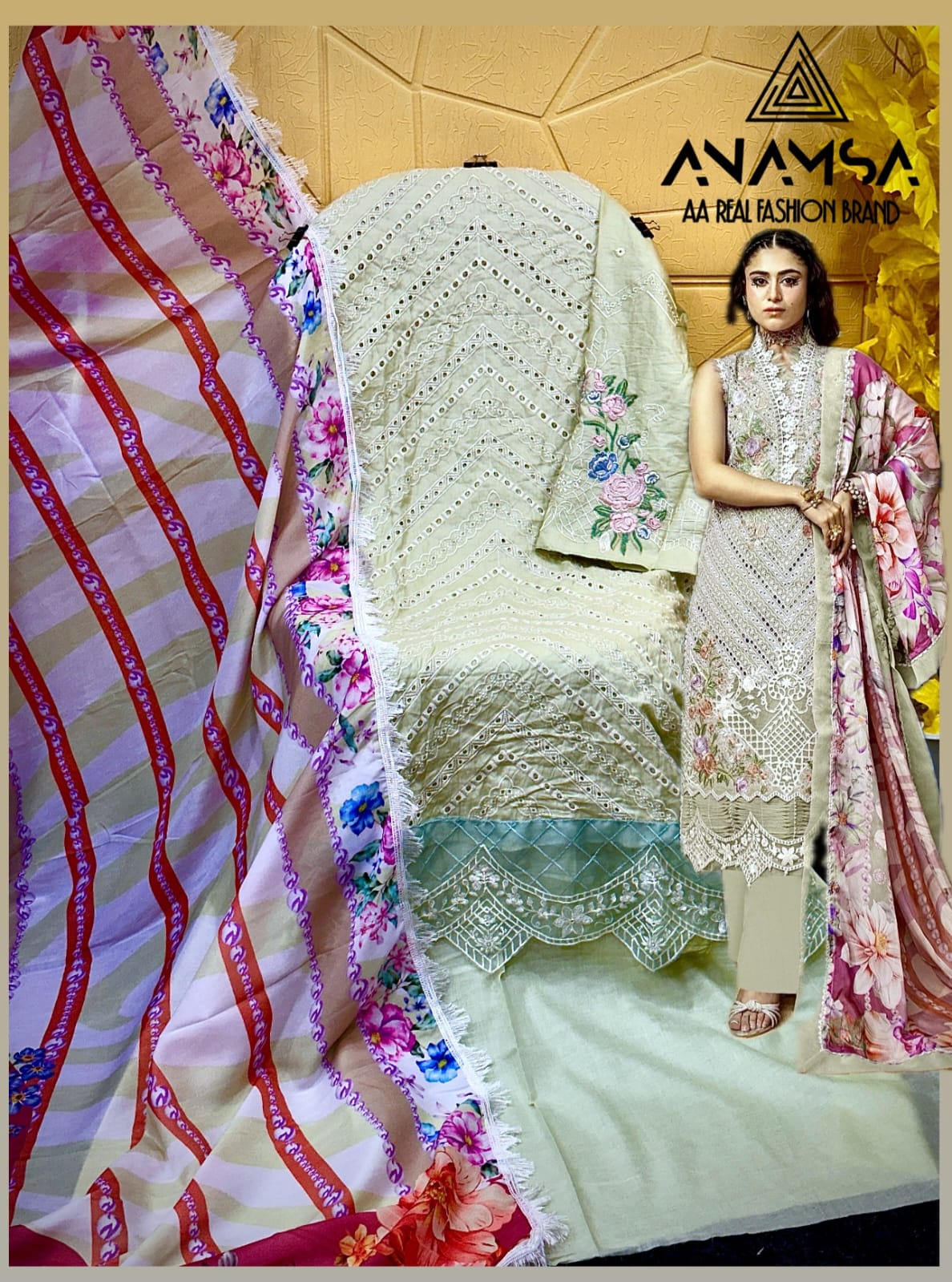 ANAMSA 463 A B C D PAKISTANI SUITS WHOLESALE