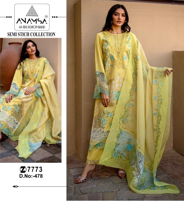 ANAMSA 478 PAKISTANI SALWAR SUITS WHOLESALE