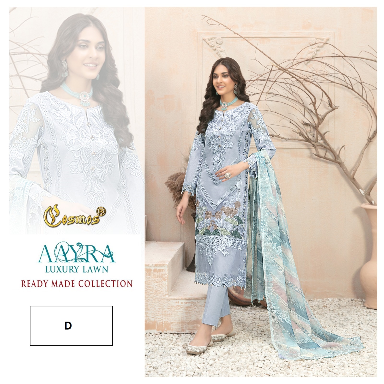 COSMOS AAYRA LUXURY LAWN D READYMADE SUITS