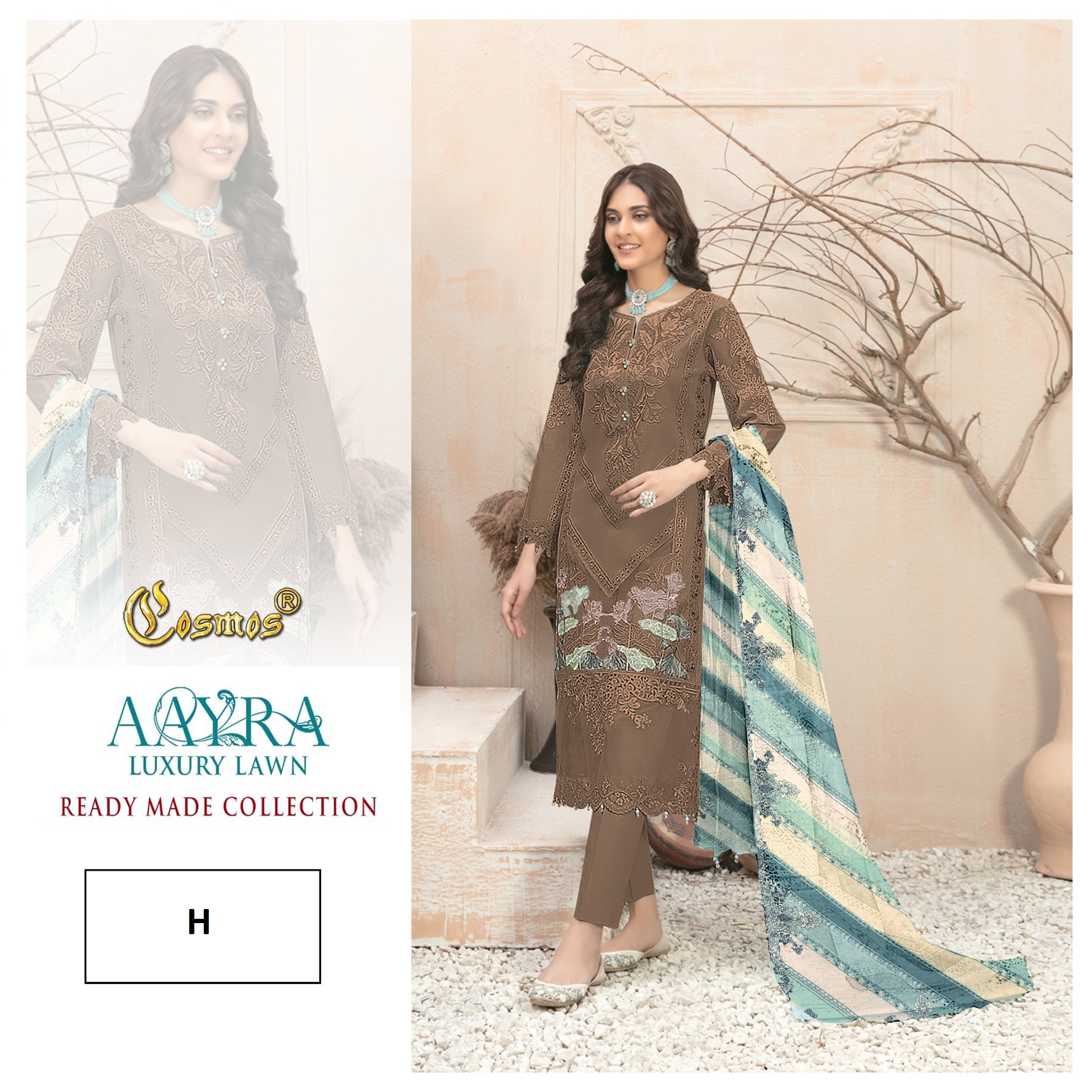 COSMOS AAYRA LUXURY LAWN H READYMADE SUITS
