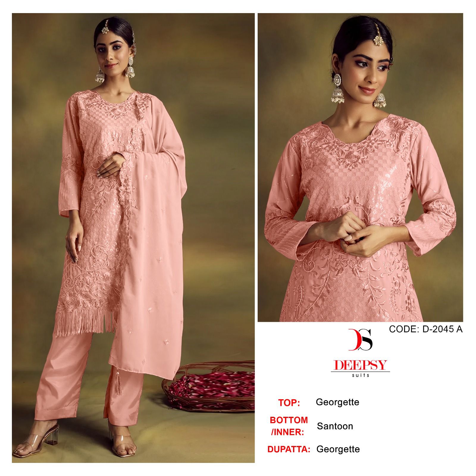 DEEPSY SUITS D 2045 A PAKISTANI SUITS IN INDIA