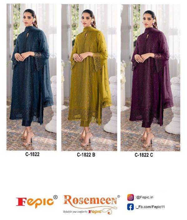 FEPIC C 1822 ROSEMEEN SALWAR SUITS WHOLESALE