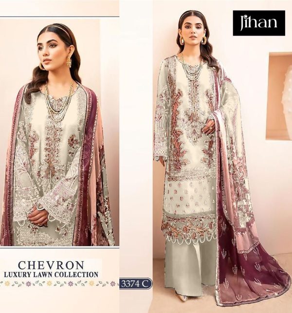 JIHAN 3374 C PAKISTANI SALWAR SUITS WHOLESALE