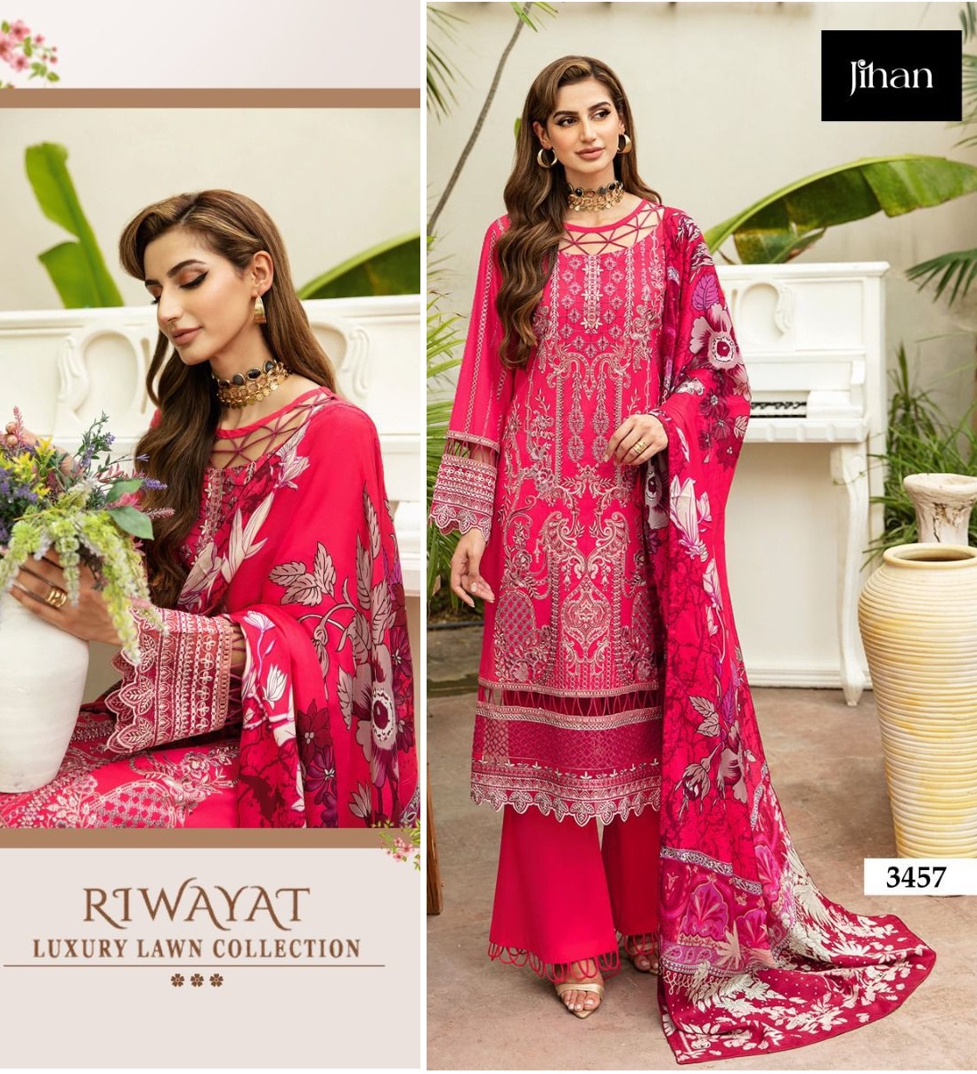 JIHAN 3457 RIWAYAT PAKISTANI SUITS IN INDIA