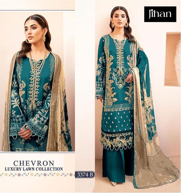 JIHAN 3474 B PAKISTANI SUITS MANUFACTURER