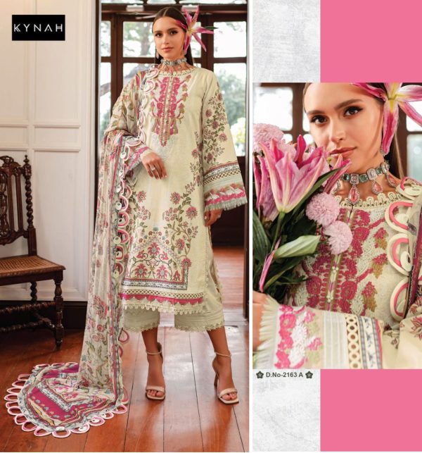 KYNAH 2163 A COTTON PAKISTANI SUITS WHOLESALE