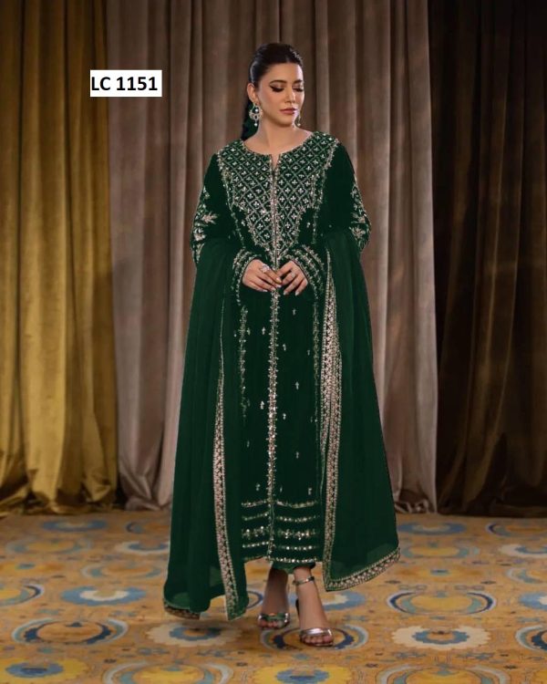 LC 1151 C DESIGNER VELVET SUITS WHOLESALE