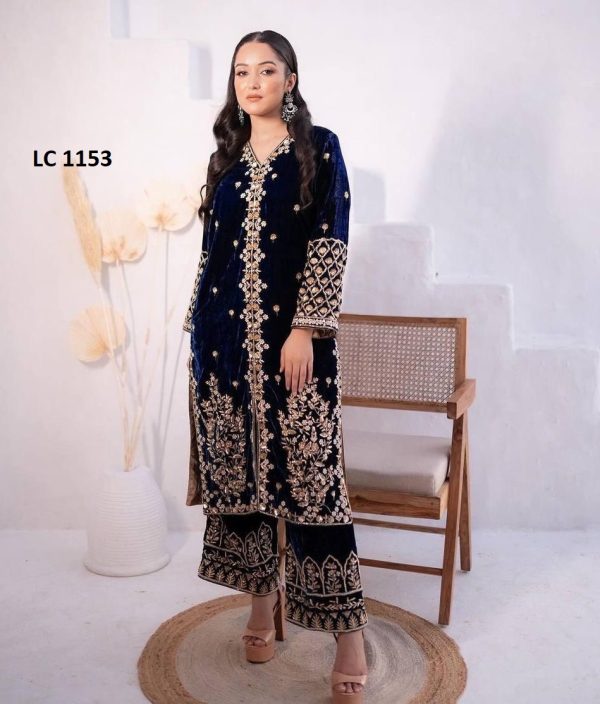 LC 1153 DESIGNER VELVET SALWAR SUITS WHOLESALE