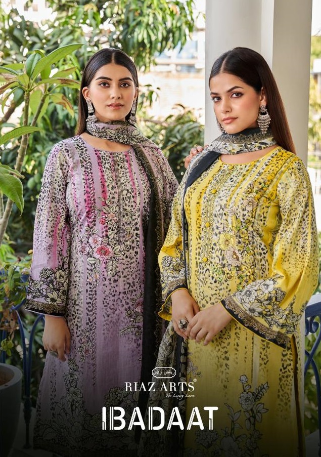 RIAZ ARTS IBADAAT PURE LAWN SUITS SUPPLIER