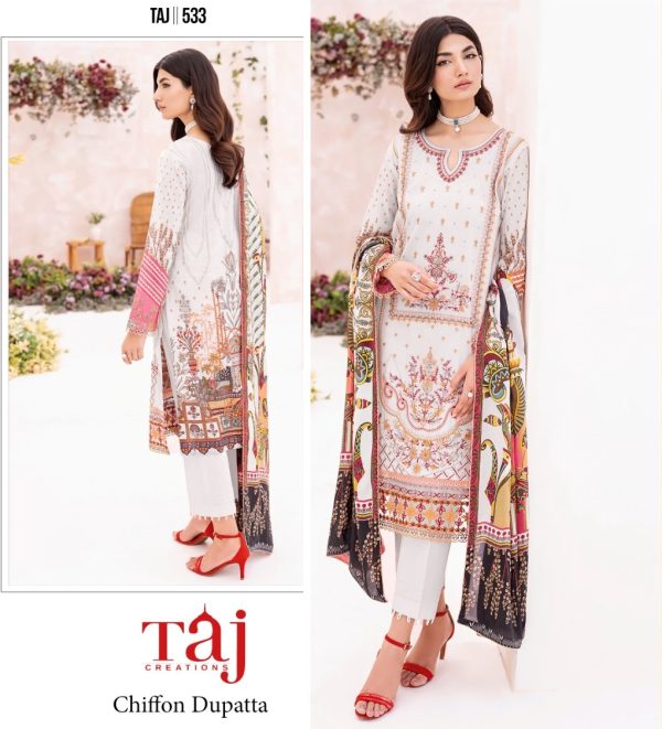 TAJ CREATIONS 533 PAKISTANI COTTON SUITS