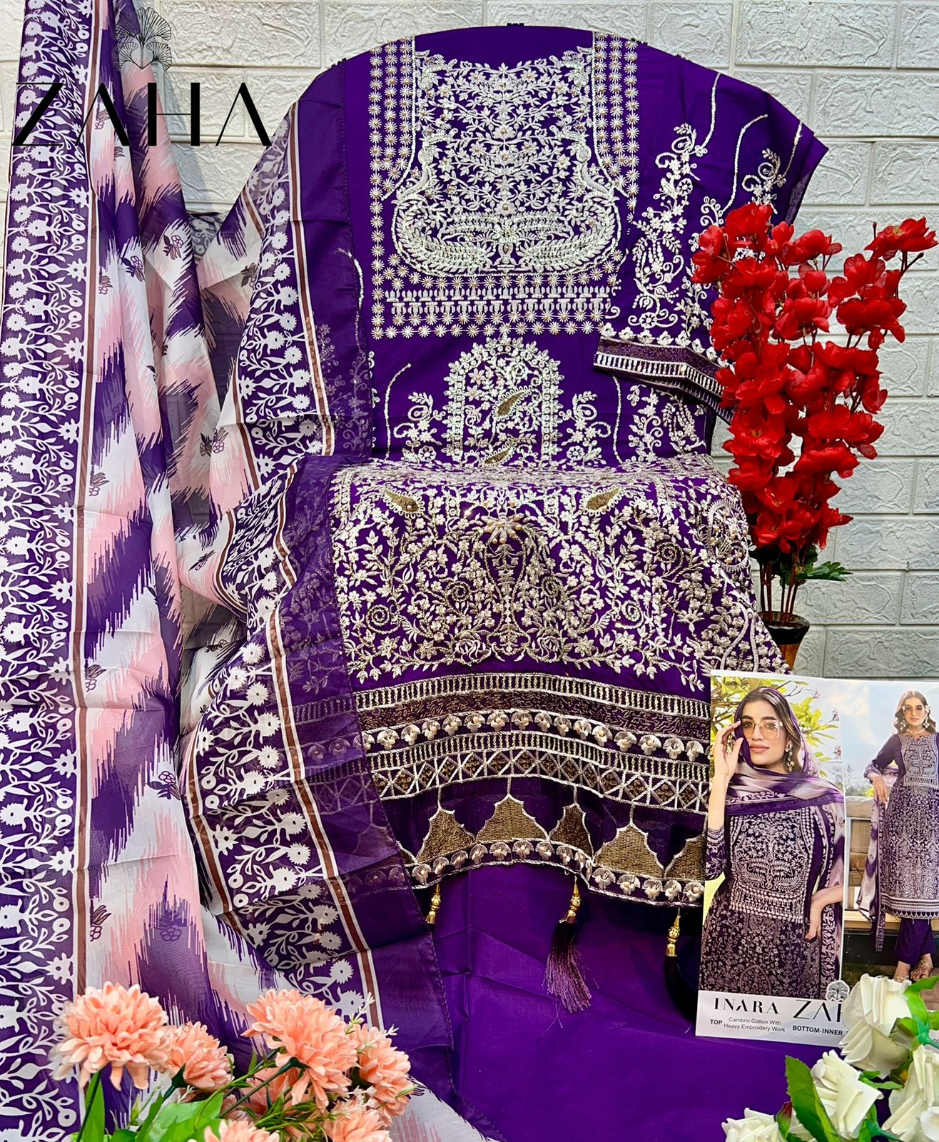 ZAHA 10328 INARA PAKISTANI SUITS IN INDIA