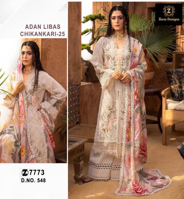 ZIAAZ DESIGNS 548 ADAN LIBAS CHIKANKARI 25 SUITS