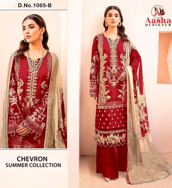 AASHA DESIGNER 1065 B PAKISTANI COTTON SUITS