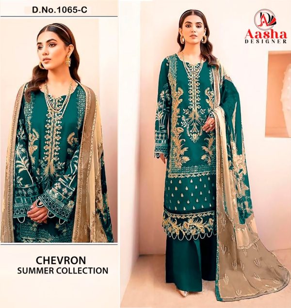 AASHA DESIGNER 1065 C PAKISTANI COTTON SUITS