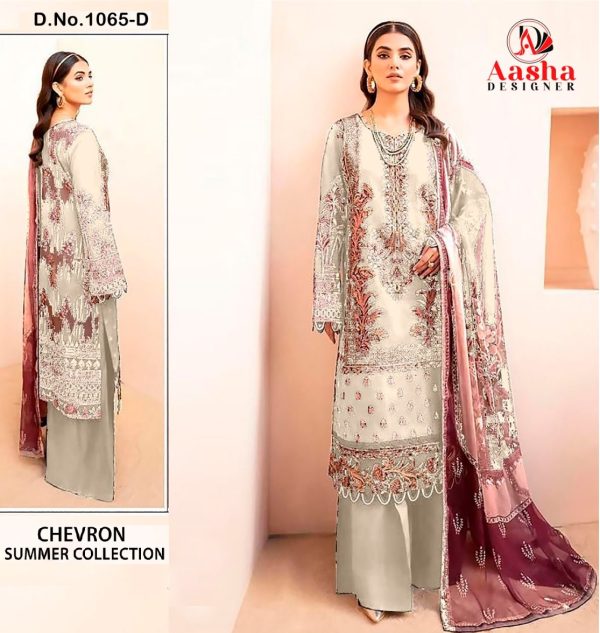 AASHA DESIGNER 1065 D PAKISTANI COTTON SUITS