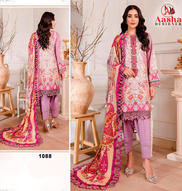 AASHA DESIGNER 1088 COTTON PAKISTANI SUITS