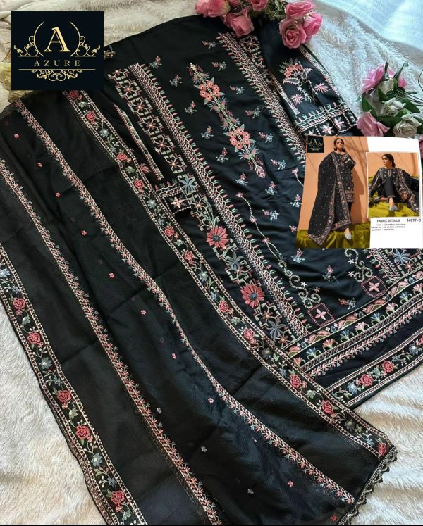 AZURE 14097 B COTTON PAKISTANI SUITS IN INDIA