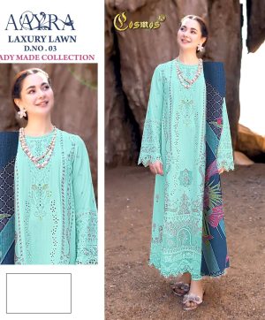 COSMOS AAYRA LAXURY LAWN 03 READYMADE SUITS