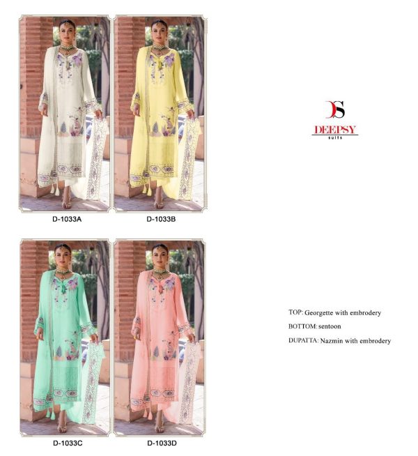 DEEPSY SUITS D 1033 A B C D PAKISTANI SUITS