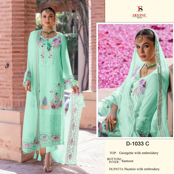 DEEPSY SUITS D 1033 A B C D PAKISTANI SUITS