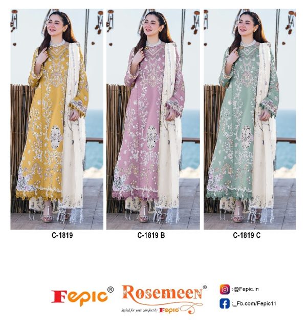 FEPIC C 1819 ROSEMEEN PAKISTANI SUITS IN INDIA