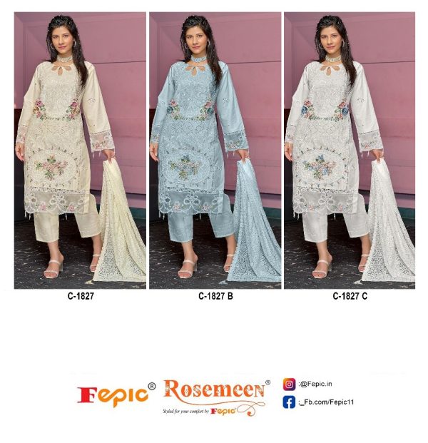 FEPIC C 1827 ROSEMEEN PAKISTANI SUITS