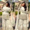 HK 1593 B DESIGNER TOP SHARARA WHOLESALE