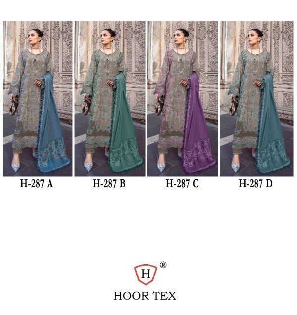 HOOR TEX H 287 A B C D SALWAR SUITS WHOLESALE