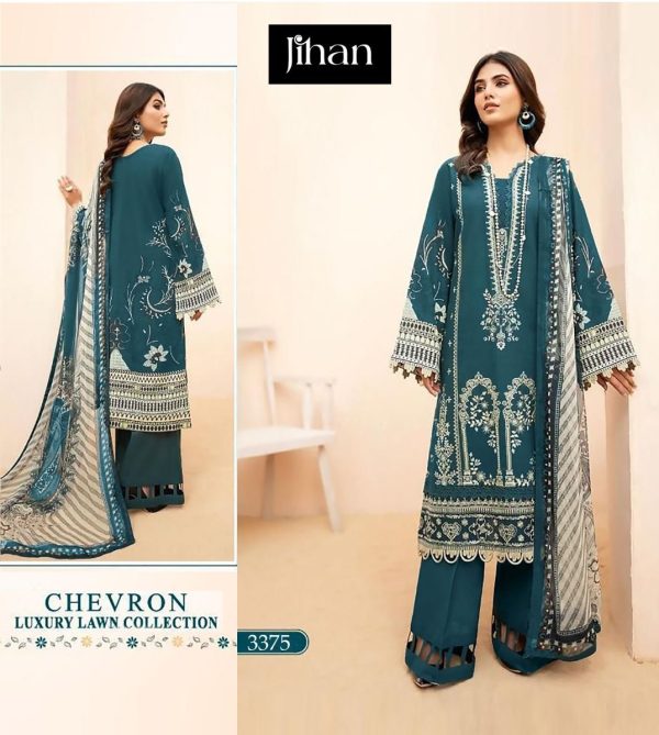 JIHAN 3375 CHEVRON PAKISTANI SUITS IN INDIA