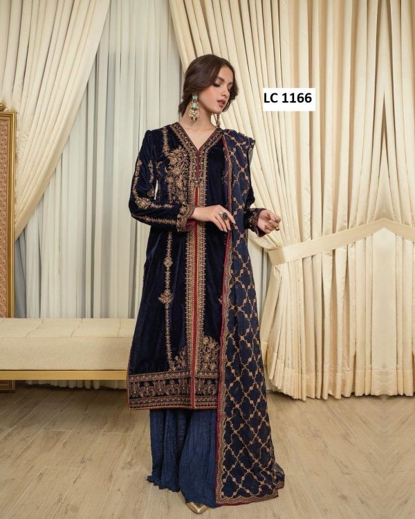 LC 1166 DESIGNER VELVET SUITS WHOLESALE