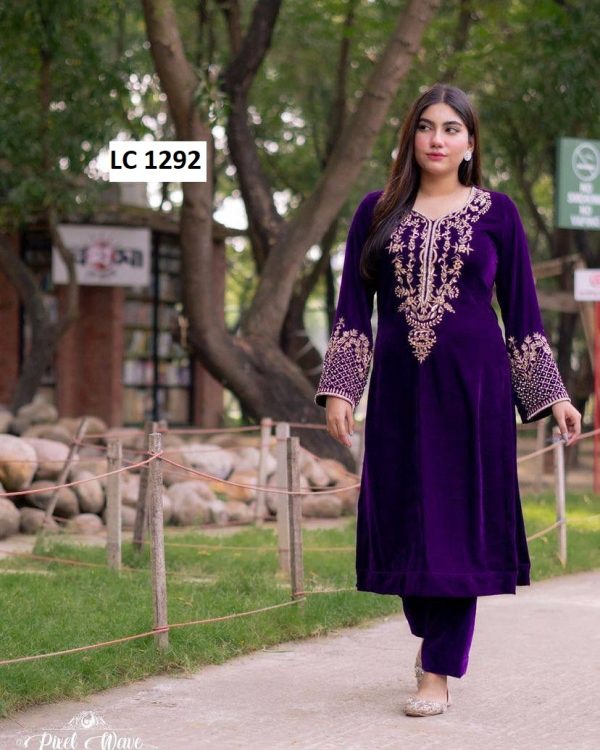 LC 1292 DESIGNER VELVET SUITS WHOLESALE