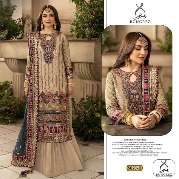 RUNGREZ 5020 B PAKISTANI SUITS WHOLESALE