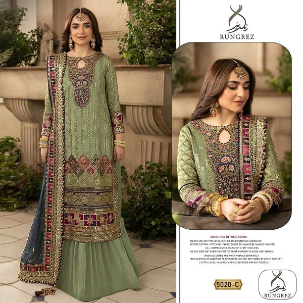 RUNGREZ 5020 C PAKISTANI SUITS WHOLESALE