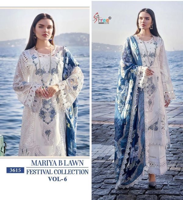 SHREE FABS 3615 MARIYA B LAWN VOL 6 SALWAR SUITS