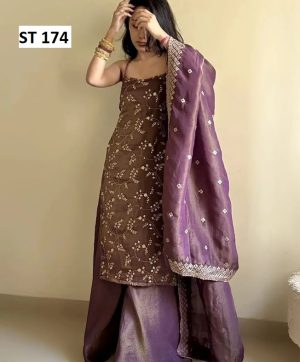 SHREE TEXTILE ST 174 B DESIGNER SUITS WHOLESALE